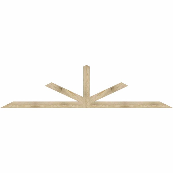 Ekena Millwork Saratoga Rough Sawn Timber Gable Bracket, Douglas Fir, 108"W x 27"H x 2"D x 4"F, 6/12 Pitch GBW108X27X0204SAR00RDF - main